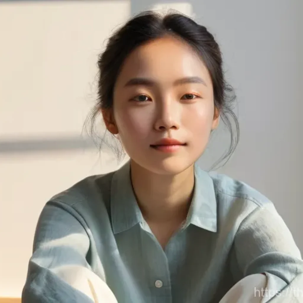 정서적 민첩성 개발을 위한 감정 조절 기술 - **Prompt:** A serene young adult, gender-neutral, wearing comfortable, light-colored clothes (e.g., ...