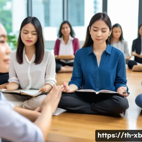 Home 32 정서적 민첩성 개발을 위한 교육 프로그램 - A diverse group of adult professionals participating in an emotional intelligence training workshop ...