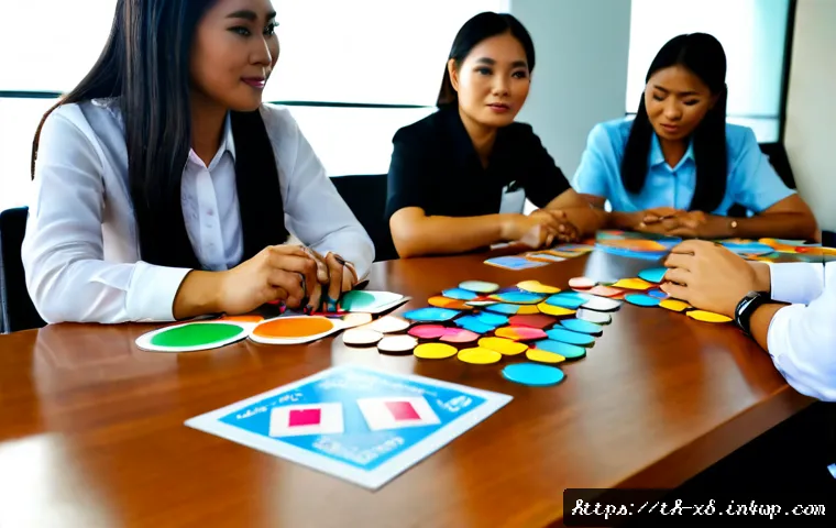 Home 17 정서적 민첩성을 키우기 위한 워크숍 기획법 - Photorealistic workplace workshop in Bangkok, diverse Thai adult colleagues seated in a bright airy ...